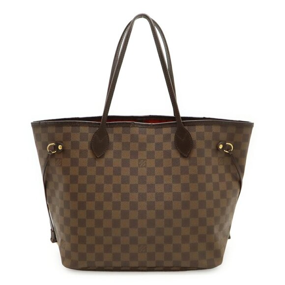 LOUIS VUITTON Authentic Brown Damier Neverfull MM Shoulder Bag - Picture 2 of 8
